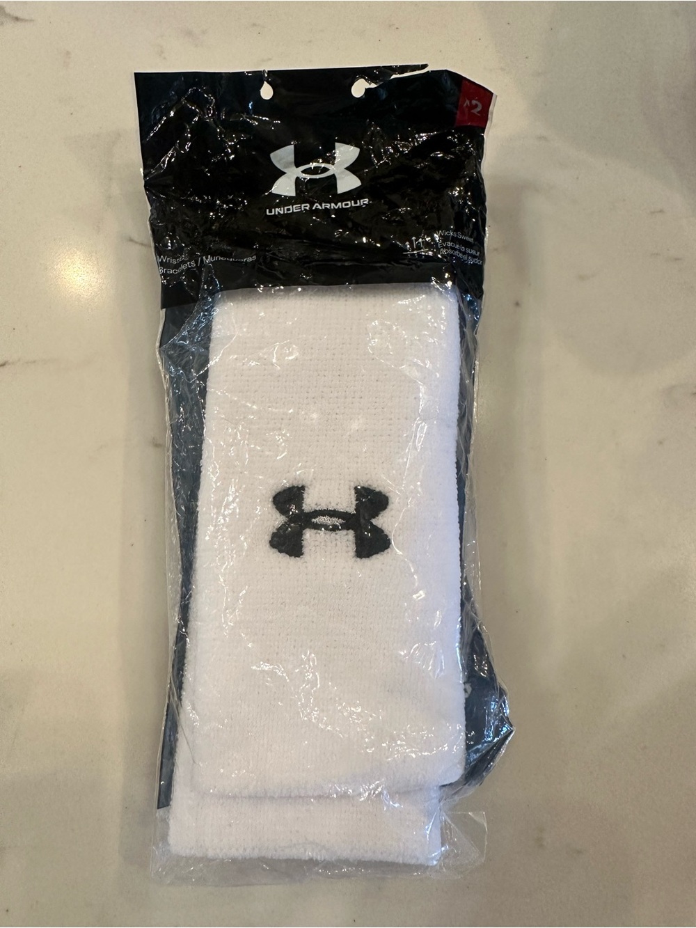 Under Armour White Athletic volleyball arm pads with Black Logo